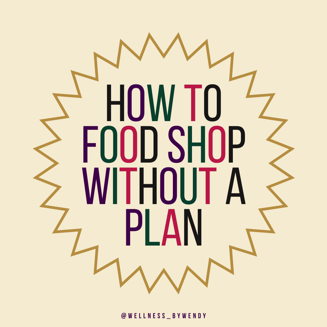 how to food shop without a plan graphic